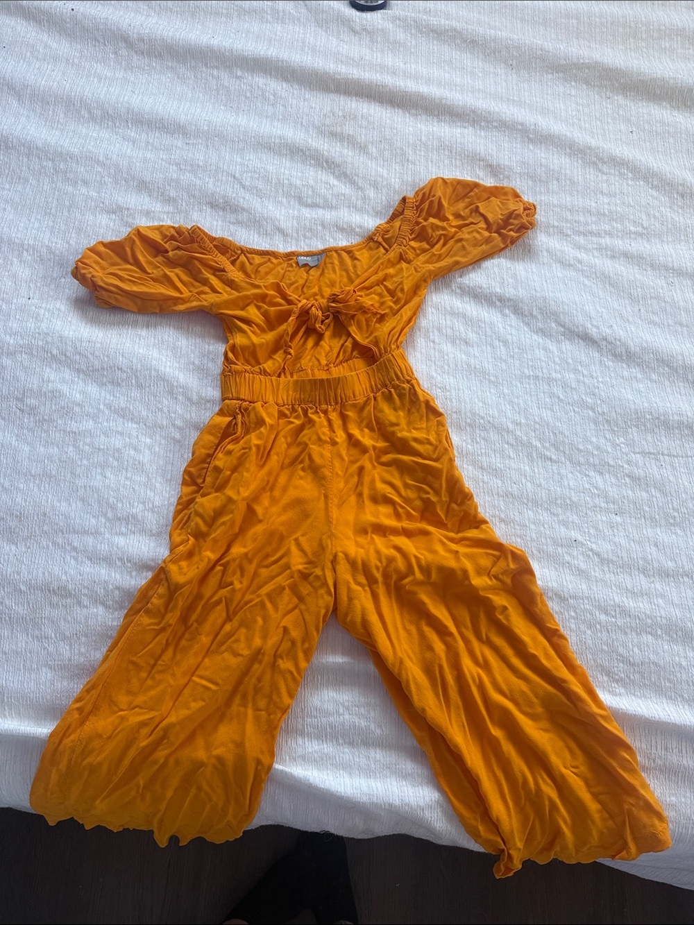 ASOS Mustard Yellow Cropped Jumpsuit